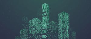 Green outline of coresite data center building