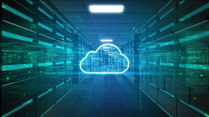 Image of cloud overlay in a data center