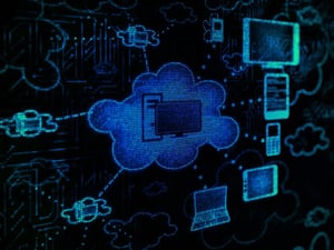 An abstract image representing multi-device interconnection.