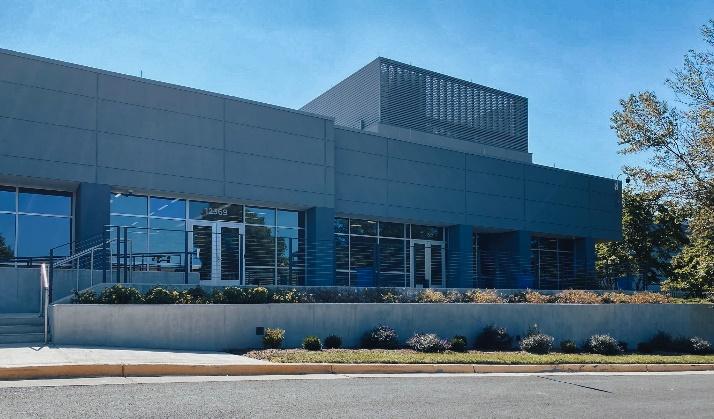 A building with glass windows