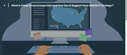 A screen shot of the video explaining the cost advantages of cloud direct connections.