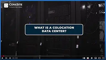 A thumbnail image and link to the CoreSite data center operations videos on YouTube.