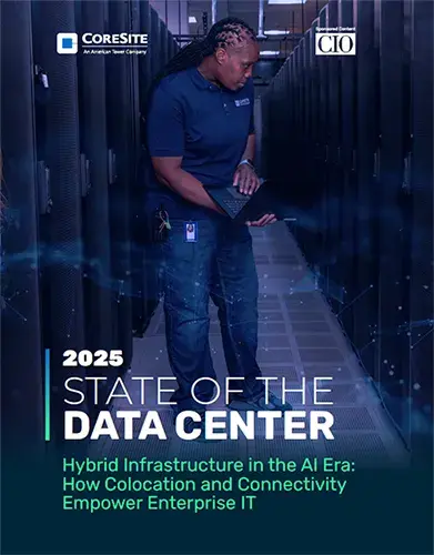 The cover of and link to the 2025 State of the Data Center Report from Foundry and CoreSite.